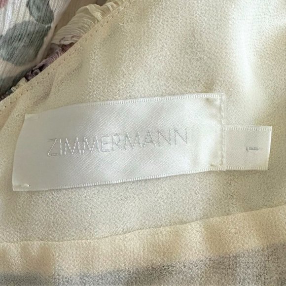 Zimmermann Floral Mini Dress - Pink and Cream - Picture 8 of 12